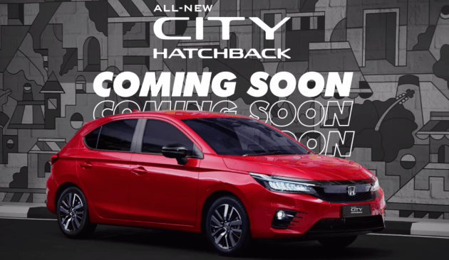 2022 Honda City Hatchback RS e:HEV for Malaysia – second teaser shows front end, new shade of red?