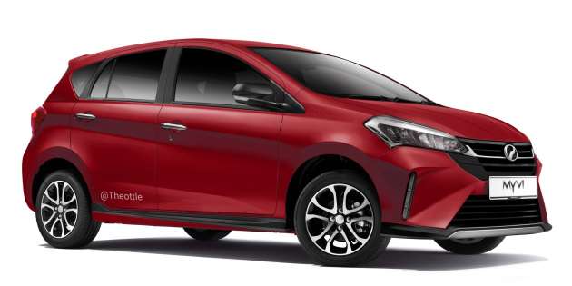 2022 Perodua Myvi facelift ‘studio shots’ rendered based on spyshots – new big grille, vertical DRLs