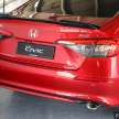 2022 Honda Civic previewed in Malaysia – 11th-gen FE with 182 PS open for booking, launching in Q1 2022