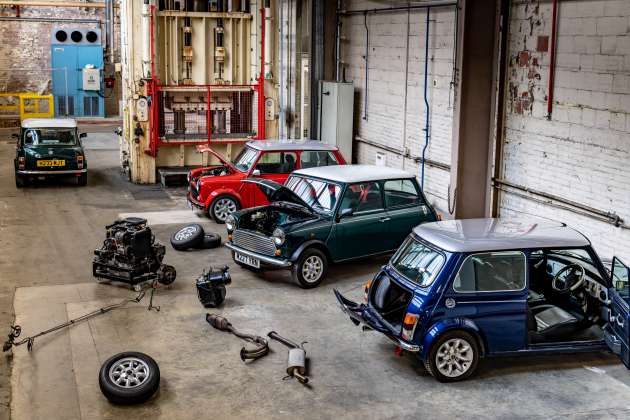 MINI Recharged programme – converting classics into EVs; 122 PS, 160 km range; reversible conversion
