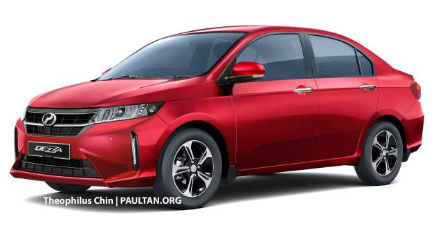 Next-generation Perodua Bezza – more balanced sedan rendered based on the Honda Amaze facelift