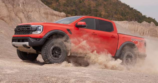 Ford Ranger Raptor 2023 mula dijual di Thailand – RM234k, enjin petrol turbo 3.0L V6, 397 PS/583 Nm