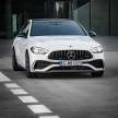W206 Mercedes-AMG C43 4Matic – 2.0T four-cylinder replaces 3.0T V6; 408 PS, 500 Nm with electric turbo