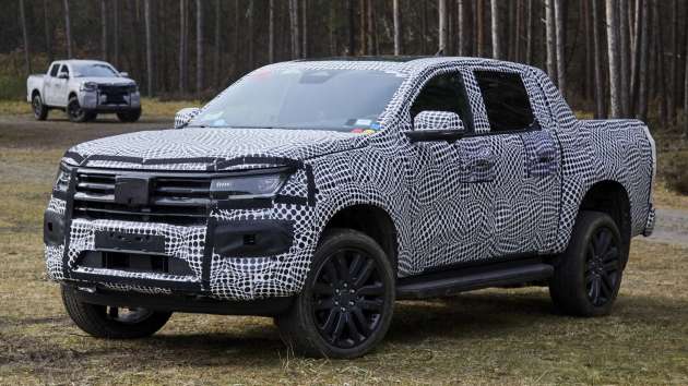 Volkswagen Amarok 2023 – teaser terbaru tunjuk lampu hadapan, lima pilihan enjin diesel dan petrol