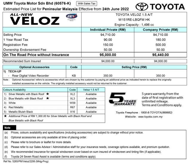 Toyota Veloz 2022 – tempahan di Malaysia sudah dibuka, RM95k, ada Apple CarPlay tanpa wayar