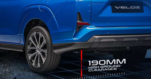 Toyota Veloz seven-seater MPV gets 190 mm ground clearance – 30 mm higher than Perodua Alza