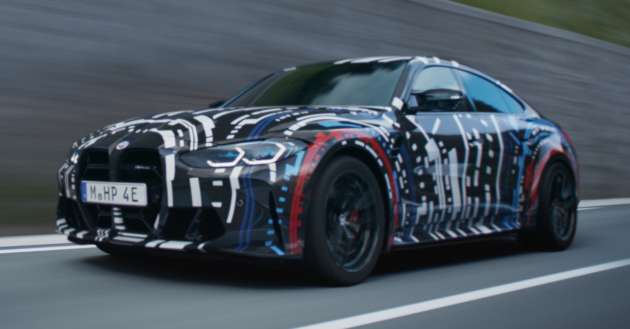 BMW M quad-motor EV prototype based on i4 M50 in development; front-end layout from G80 M3, G82 M4