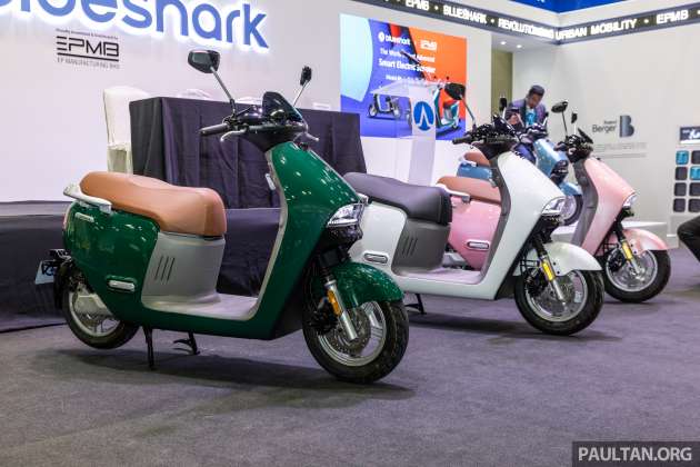 Blueshark R1 electric scooter shown at IGEM Malaysia