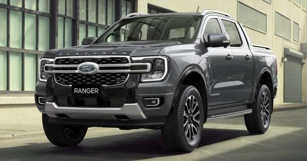 2023 Ford Ranger gains Platinum variant in Australia; 3.0L V6 turbodiesel, Flexible Rack System – RM230k