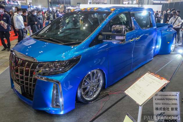 NATS Toyota Alphard Super Dually at 2023 Tokyo Auto Salon – luxury MPV turns lowrider dual-cab pick-up
