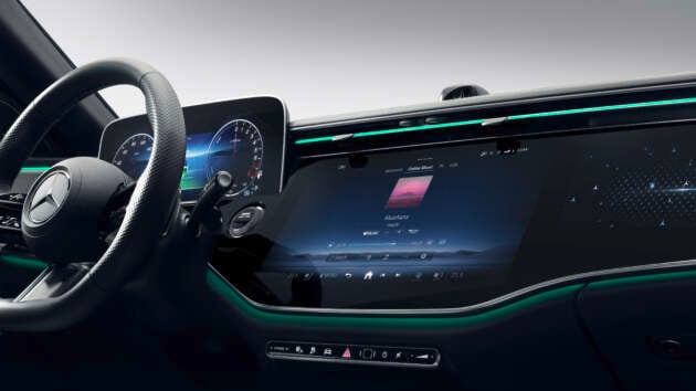 W214 Mercedes-Benz E-Class interior gets MBUX Superscreen, TikTok, Zoom, Angry Birds, selfie cam!