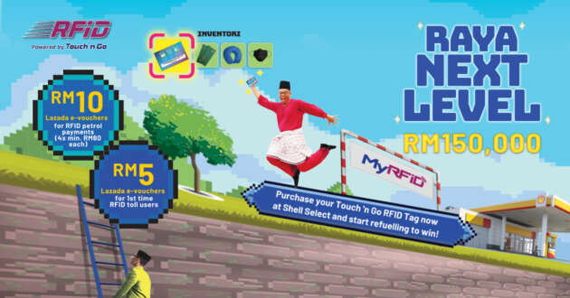 Touch ‘n Go RFID – install and use it for toll payment and refueling at Shell, and get free Lazada e-vouchers