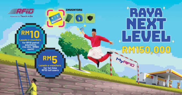 Touch ‘n Go RFID – install and use it for toll payment and refueling at Shell, and get free Lazada e-vouchers