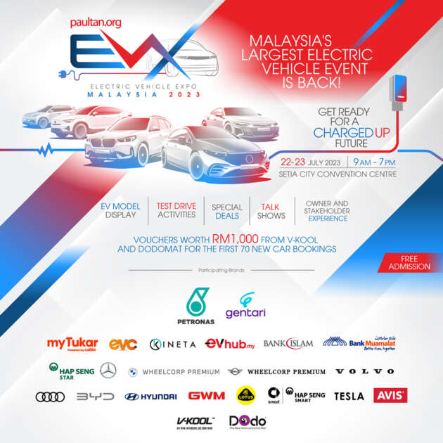 EVx 2023 – paultan.org Electric Vehicle Expo Malaysia returns, this July 22-23 at Setia City Convention Centre