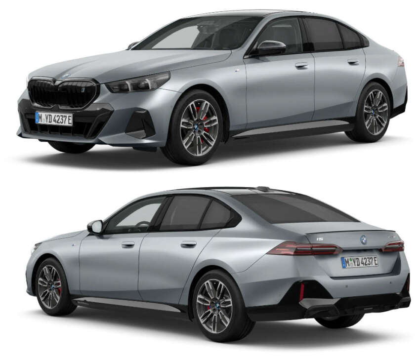 BMW i5 G60E – specs listed on Malaysian website; eDrive40, M60 xDrive; up to 601 PS, 582 km EV range 1672529