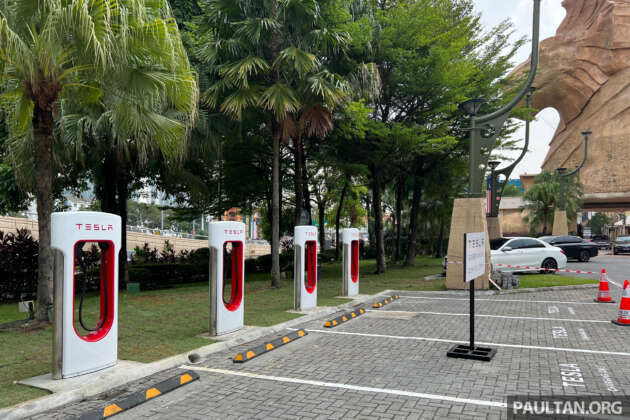 Tesla Supercharger in Sunway Pyramid – four units