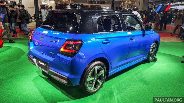 2024 Suzuki Swift displayed at Tokyo Auto Salon – bold design; Japan gets 1.2L NA mild hybrid, CVT, 5MT