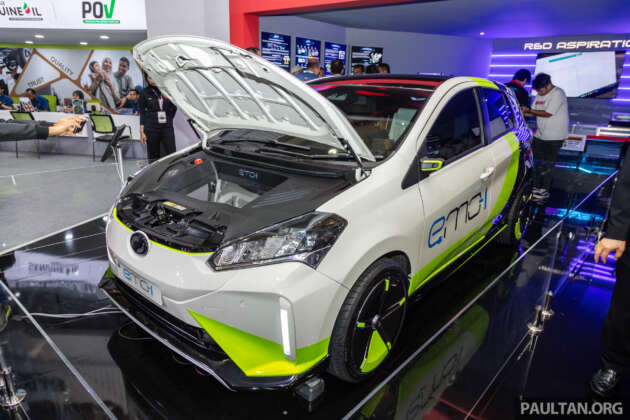 Perodua emo-1 EV concept – all-electric Myvi study with 68 PS/220 Nm, 55.7 kWh battery, 350 km range