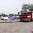 EV fire blanket demonstrated by Fire and Rescue department of Malaysia – suitable for most vehicles