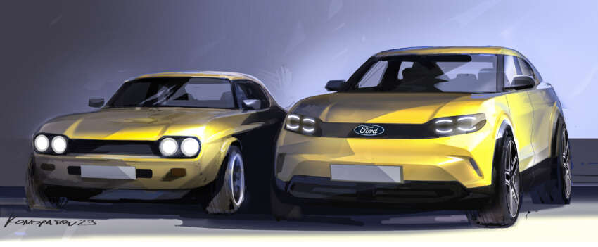 2024 Ford Capri revealed by Eric Cantona – classic coupe now reborn as an electric SUV, based on a VW 1788720