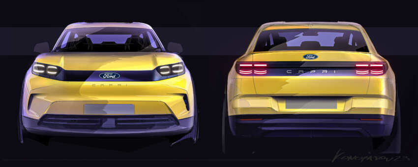 2024 Ford Capri revealed by Eric Cantona – classic coupe now reborn as an electric SUV, based on a VW 1788722