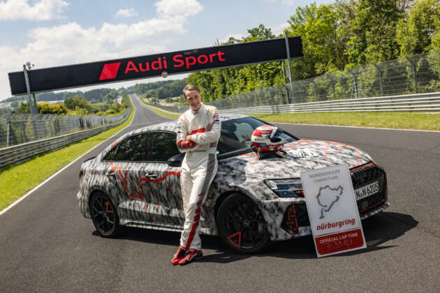 2025 Audi RS3 facelift debuts – sedan/Sportback; 400 PS 2.5T five-cylinder; 7:33.123 min Nürburgring time