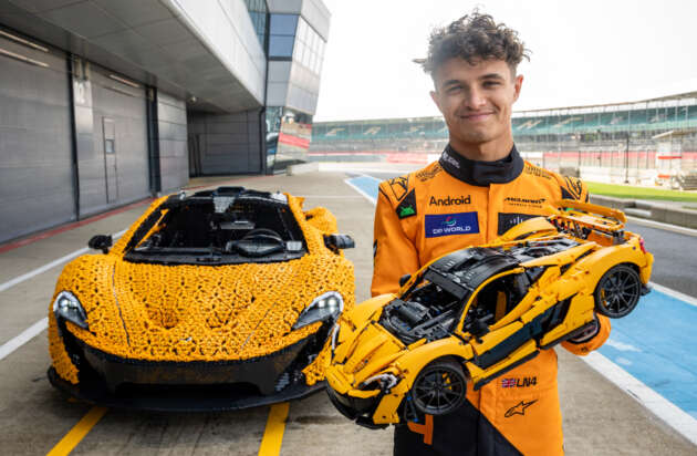 McLaren teams up with Lego to create a fully drivable P1 – watch Lando Norris drive it around Silverstone