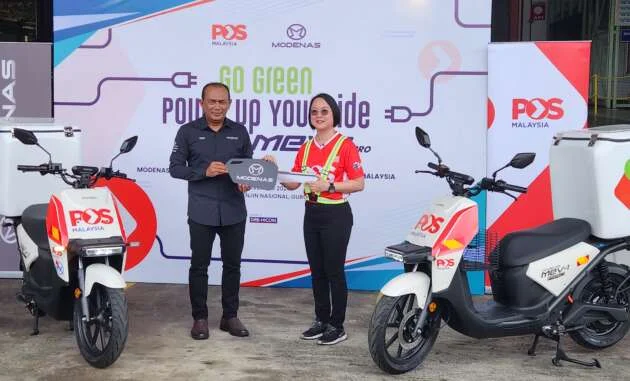 Pos Malaysia receives 1,000 Modenas MEV-1 Pro electric scooters for postal delivery fleet