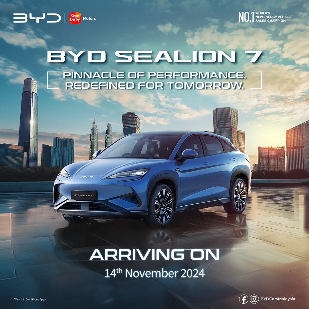 BYD Sealion 7 EV SUV launching in Malaysia Nov 14