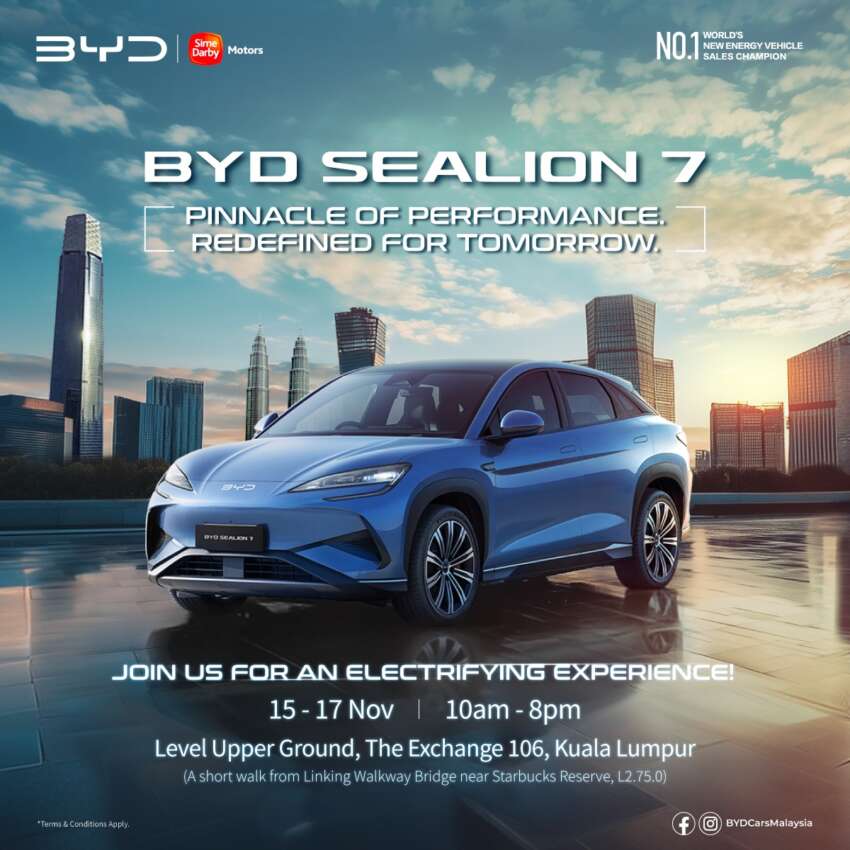 BYD Sealion 7 EV SUV launching in Malaysia Nov 14 1846900