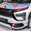 Mitsubishi Xpander art car at KLIMS 2024 – “work in progress” by Nas Suha and Izzati Suza, see it yourself