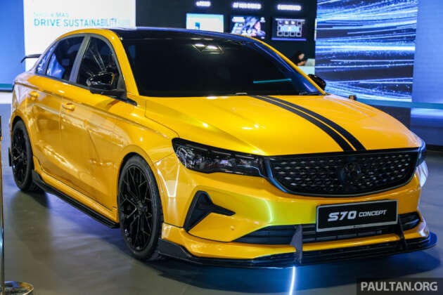 Proton S70 Concept at KLIMS with bodykit, yellow wrap – previews sportier R3 edition or accessories?