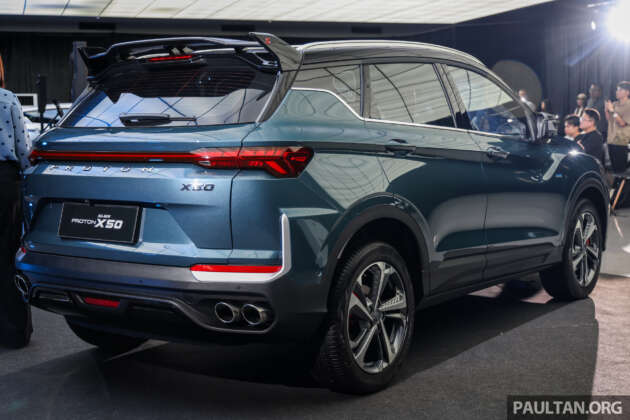 Proton X50 facelift 2025 — galeri, spesifikasi penuh; pecahan varian model dengan kemaskini penting