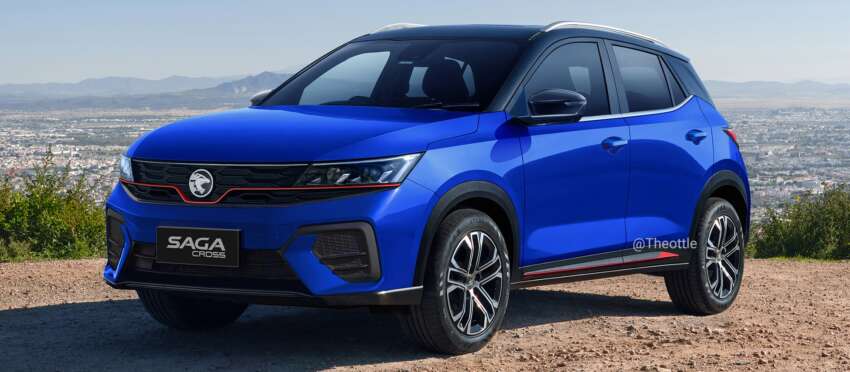 Proton Saga Cross imagined – Ativa/WR-V/Tiggo Cross-rivalling SUV part of a new Saga sub-brand? 1956244