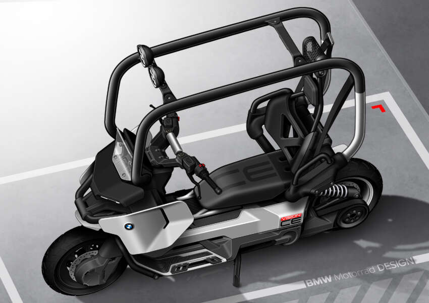 BMW Motorrad Vision CE e-scooter comes with cage 1963044