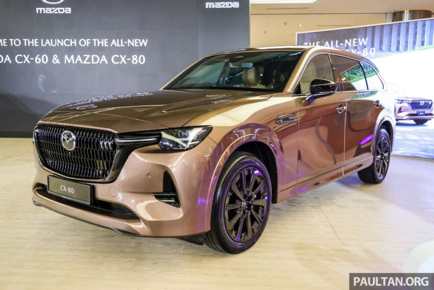 Mazda CX-80 2025 kini di Malaysia – varian 2.5G PHEV AWD High Plus, SUV enam-tempat duduk; dari RM332k 1963676
