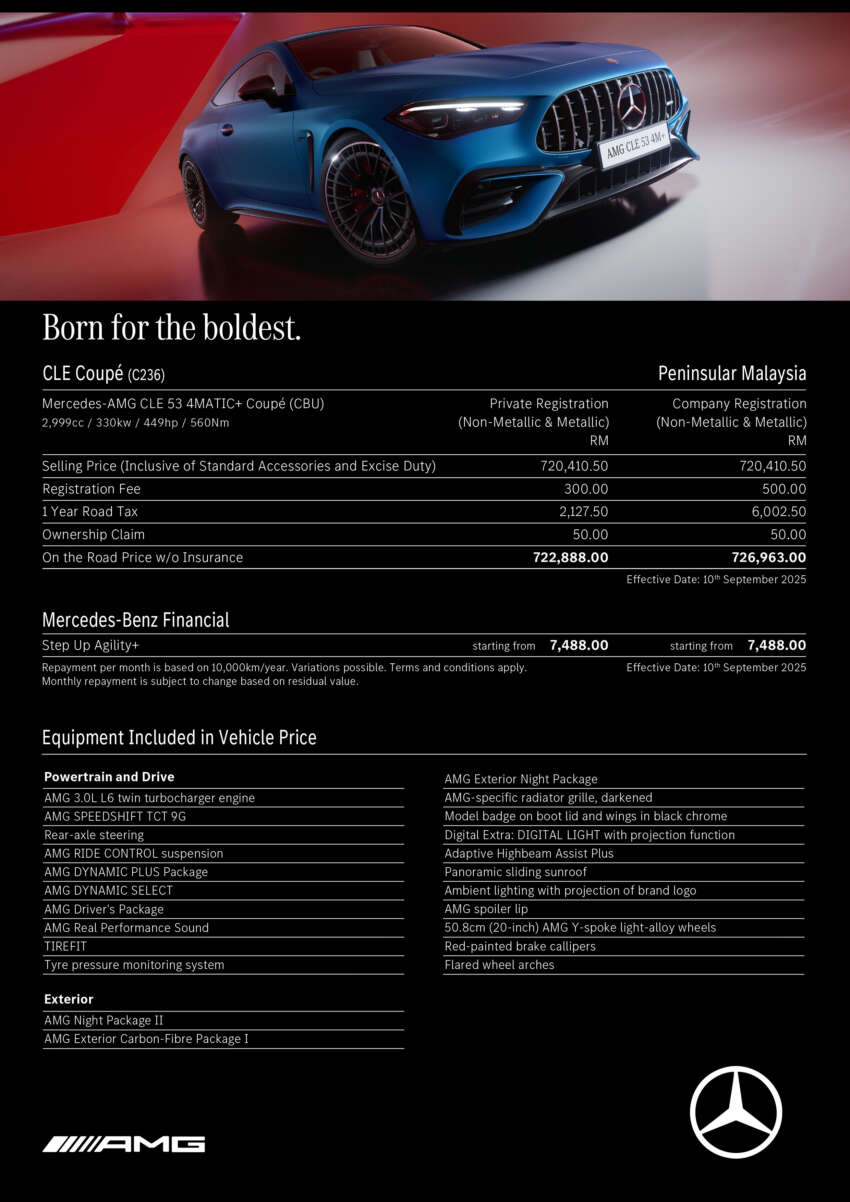 Mercedes-AMG CLE53 4Matic+ Coupe launched in Malaysia – 3.0L inline-six turbo, 449 PS, 4.2s, RM723k 1970000