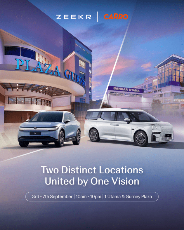 Check out the Zeekr 7X and 009 at 1 Utama and Gurney Plaza roadshows this week, ends September 7 2025