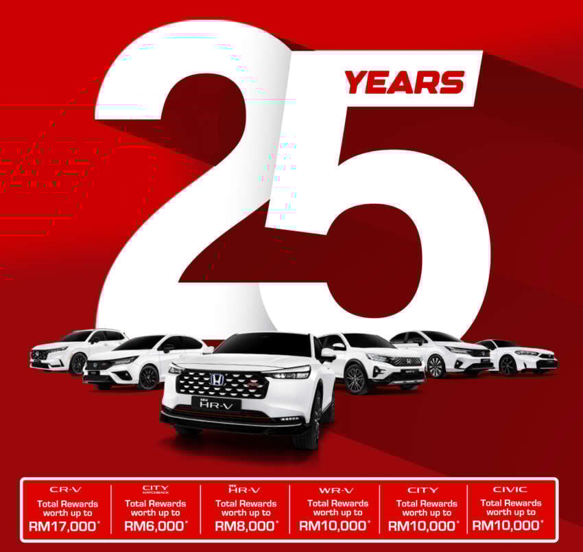 Honda Malaysia Oct 2025 promo – CR-V up to RM17k off, City RM10k, HR-V RM8k, Civic RM10k, e:N1 RM34k 1978230