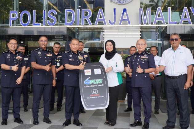 PLUS sumbang empat unit Honda CR-V 1.5T kepada PDRM untuk dijadikan kenderaan penguatkuasa
