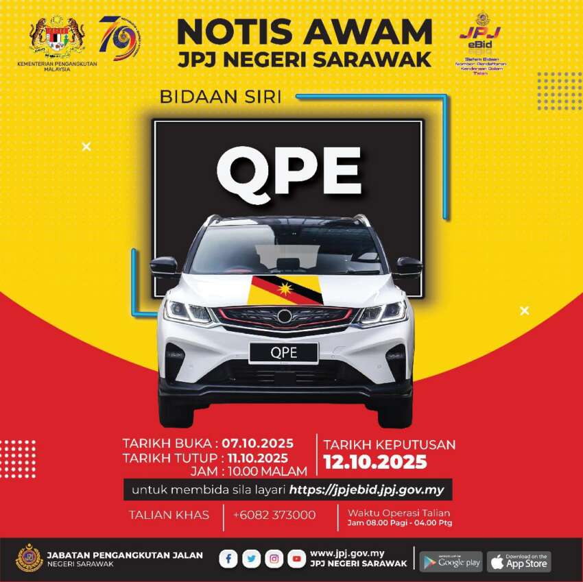 JPJ eBid: JYL dan QPE bakal dibuka bidaan 1977949