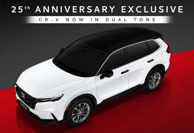 Honda CR-V Dual-Tone Edition to mark 25th year in Malaysia – for E, V variants, 300 units, from RM170k