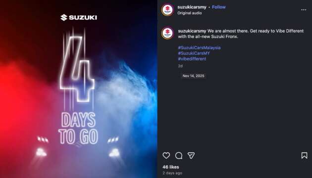 Suzuki Fronx dilancar di Malaysia esok, menurut teaser yang dikeluarkan Naza – 1.5L hibrid ringkas