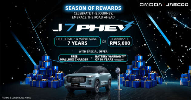 Enter the Season of Rewards with Omoda | Jaecoo Malaysia – get a J7 PHEV with up to RM14k in rewards!