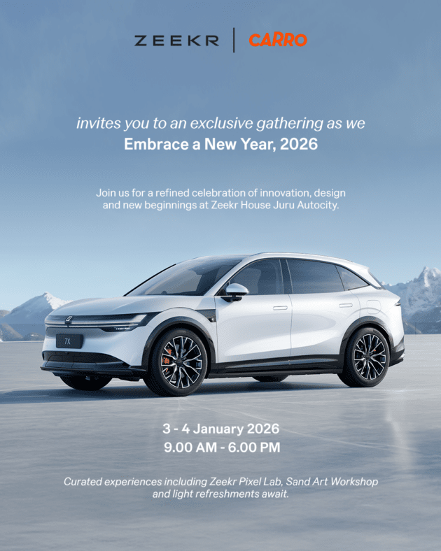 Zeekr Carro – test drive and embrace the New Year with special curated activities at Juru Autocity