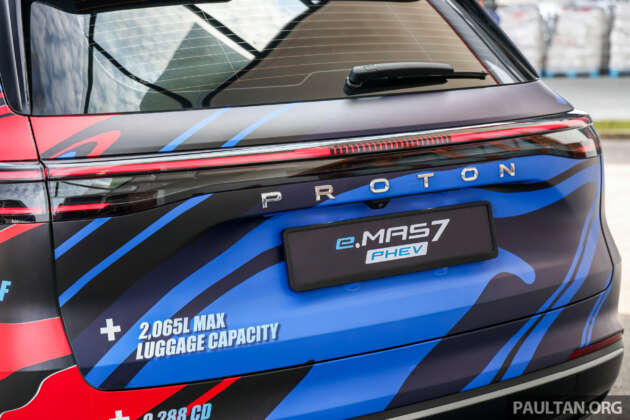Proton eMas 7 PHEV spesifikasi penuh didedah — 262 PS/262 Nm, dua saiz bateri LFP, hingga 996 km WLTP