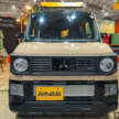 Mitsubishi Delica Mini x Dali with DAMD at Tokyo Auto Salon – classic Pajero face, retro-patterned upholstery