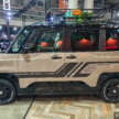 Mitsubishi Delica Mini x Dali with DAMD at Tokyo Auto Salon – classic Pajero face, retro-patterned upholstery