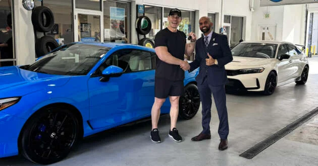 WWE superstar John Cena adds a 2026 Honda Prelude to his collection that already includes a Civic Type R