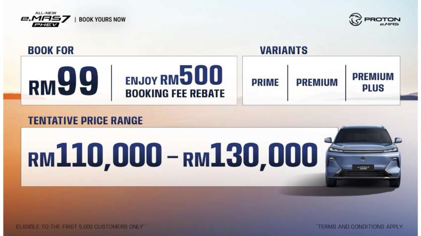 Proton eMas 7 PHEV open for booking – 3 variants, 2 battery choices, up to 996 km WLTP, RM110k-130k est 2024310
